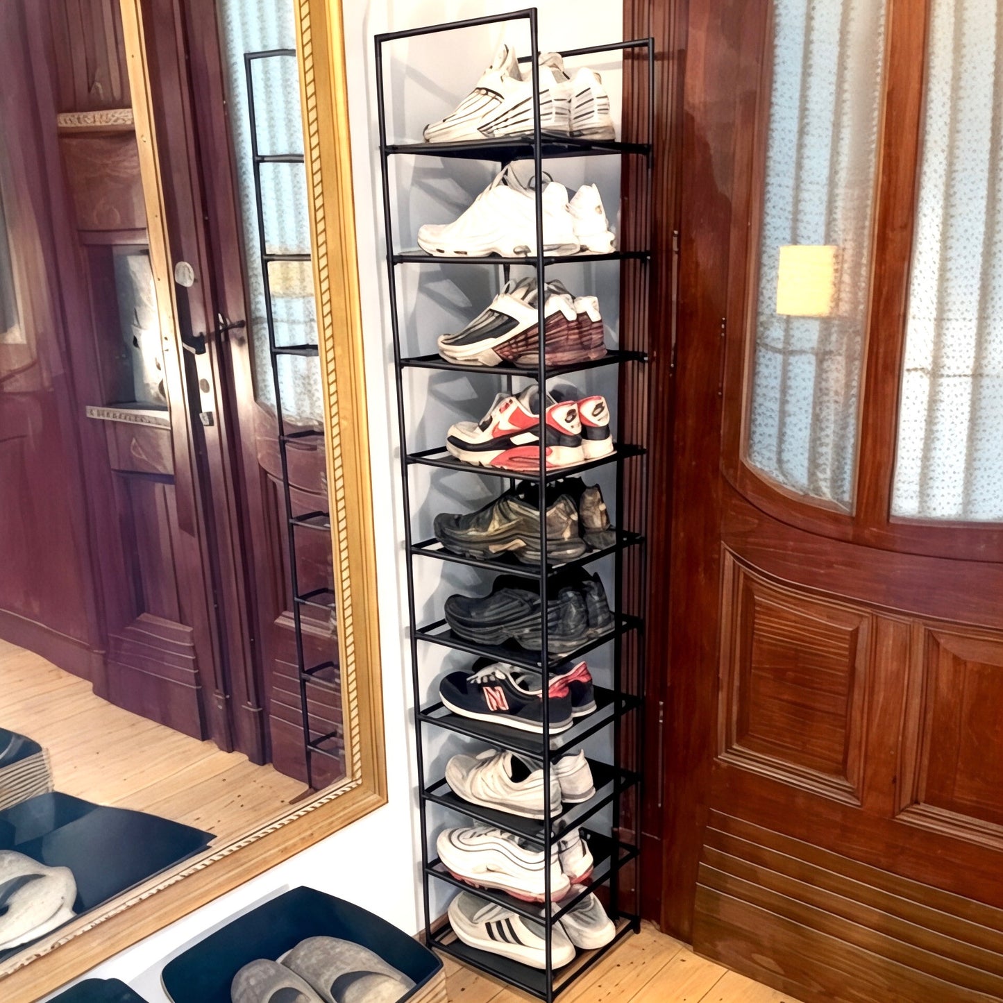 Organizer na Buty 10 Poziomów – Wąska i Wysoka Składana Szafka